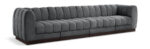 Quinn 133" Chenille Fabric Upholstered 4pc. Modular Sofa