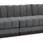 Quinn 96" Chenille Fabric Upholstered 3pc. Armless Modular Sofa