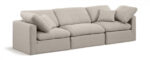Indulge 105" Linen Textured Fabric Upholstered 3pc. Modular Sofa - Image 4