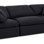 Indulge 105" Linen Textured Fabric Upholstered 3pc. Modular Sofa