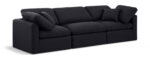 Indulge 105" Linen Textured Fabric Upholstered 3pc. Modular Sofa