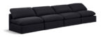 Indulge 140" Linen Textured Fabric Upholstered 4pc. Armless Modular Sofa