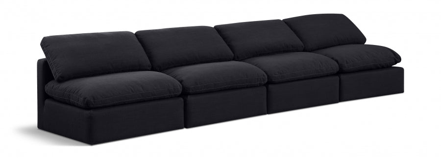 36395.jpg Indulge 140" Linen Textured Fabric Upholstered 4pc. Armless Modular Sofa - Image 1