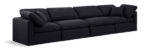 Indulge 140" Linen Textured Fabric Upholstered 4pc. Modular Sofa