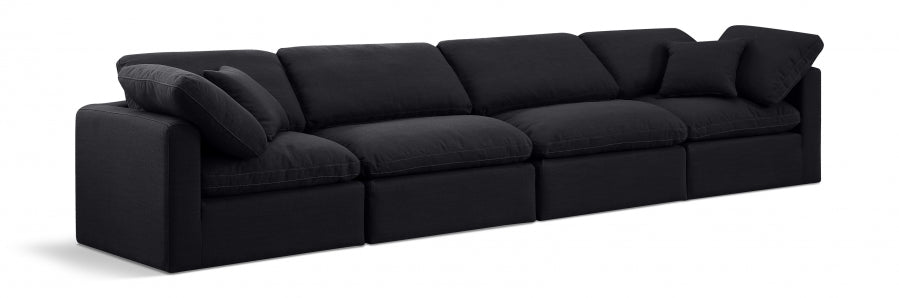 36396.jpg Indulge 140" Linen Textured Fabric Upholstered 4pc. Modular Sofa - Image 1