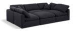 Indulge 105" Linen Textured Fabric Upholstered 6pc. Modular Sectional