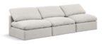 Indulge 105" Linen Textured Fabric Upholstered 3pc. Armless Modular Sofa - Image 5