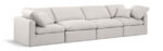 Indulge 140" Linen Textured Fabric Upholstered 4pc. Modular Sofa - Image 5