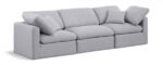Indulge 105" Linen Textured Fabric Upholstered 3pc. Modular Sofa - Image 2