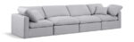 Indulge 140" Linen Textured Fabric Upholstered 4pc. Modular Sofa - Image 2