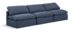 Indulge 105" Linen Textured Fabric Upholstered 3pc. Armless Modular Sofa - Image 3