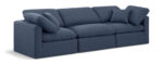 Indulge 105" Linen Textured Fabric Upholstered 3pc. Modular Sofa - Image 3