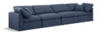 Indulge 140" Linen Textured Fabric Upholstered 4pc. Modular Sofa - Image 3