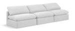 Indulge 105" Linen Textured Fabric Upholstered 3pc. Armless Modular Sofa - Image 6