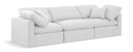 Indulge 105" Linen Textured Fabric Upholstered 3pc. Modular Sofa - Image 6