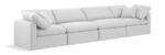 Indulge 140" Linen Textured Fabric Upholstered 4pc. Modular Sofa - Image 6