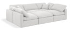 Indulge 105" Linen Textured Fabric Upholstered 6pc. Modular Sectional - Image 6