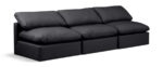 Indulge 105" Vegan Leather Upholstered 3pc. Armless Modular Sofa