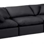 Indulge 105" Vegan Leather Upholstered 3pc. Modular Sofa