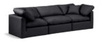 Indulge 105" Vegan Leather Upholstered 3pc. Modular Sofa