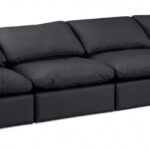 Indulge 140" Vegan Leather Upholstered 4pc. Modular Sofa