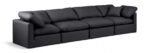 Indulge 140" Vegan Leather Upholstered 4pc. Modular Sofa