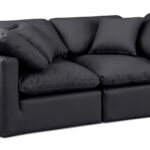 Indulge 70" Vegan Leather Upholstered 2pc. Modular Loveseat