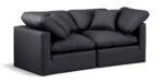 Indulge 70" Vegan Leather Upholstered 2pc. Modular Loveseat