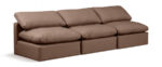 Indulge 105" Vegan Leather Upholstered 3pc. Armless Modular Sofa - Image 4