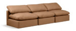Indulge 105" Vegan Leather Upholstered 3pc. Armless Modular Sofa - Image 2