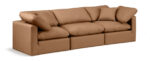 Indulge 105" Vegan Leather Upholstered 3pc. Modular Sofa - Image 2