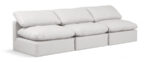 Indulge 105" Vegan Leather Upholstered 3pc. Armless Modular Sofa - Image 3
