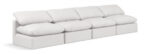 Indulge 140" Vegan Leather Upholstered 4pc. Armless Modular Sofa - Image 3