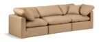 Indulge 105" Vegan Leather Upholstered 3pc. Modular Sofa - Image 5