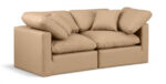 Indulge 70" Vegan Leather Upholstered 2pc. Modular Loveseat - Image 5