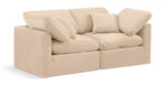 Indulge 70" Velvet Upholstered 2pc. Modular Loveseat - Image 4