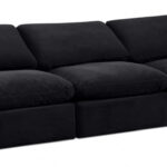 Indulge 105" Velvet Upholstered 3pc. Armless Modular Sofa