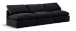 Indulge 105" Velvet Upholstered 3pc. Armless Modular Sofa