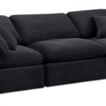 Indulge 105" Velvet Upholstered 3pc. Modular Sofa