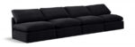 Indulge 140" Velvet Upholstered 4pc. Armless Modular Sofa