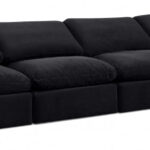 Indulge 140" Velvet Upholstered 4pc. Modular Sofa