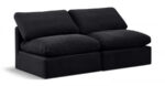 Indulge 70" Velvet Upholstered 2pc. Armless Modular Loveseat