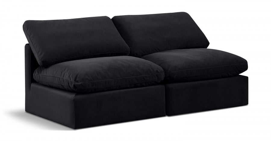 36639.jpg Indulge 70" Velvet Upholstered 2pc. Armless Modular Loveseat - Image 1