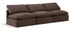 Indulge 105" Velvet Upholstered 3pc. Armless Modular Sofa - Image 6