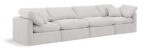 Indulge 140" Velvet Upholstered 4pc. Modular Sofa - Image 5