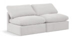 Indulge 70" Velvet Upholstered 2pc. Armless Modular Loveseat - Image 5