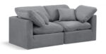Indulge 70" Velvet Upholstered 2pc. Modular Loveseat - Image 2