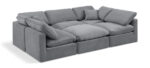 Indulge 105" Velvet Upholstered 6pc. Modular Sectional - Image 2