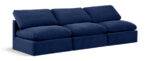 Indulge 105" Velvet Upholstered 3pc. Armless Modular Sofa - Image 3
