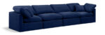 Indulge 140" Velvet Upholstered 4pc. Modular Sofa - Image 3